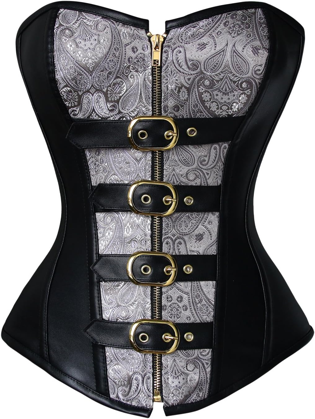 Gothic Corset Bustier with Chain Detail