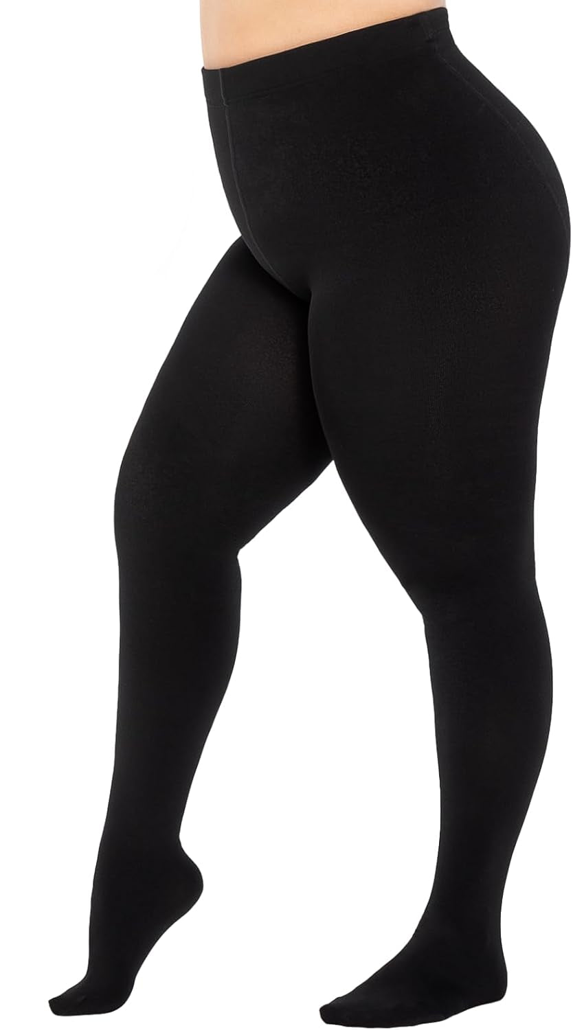 Plus Size 400D Fleece Lined Opaque Tights Main image