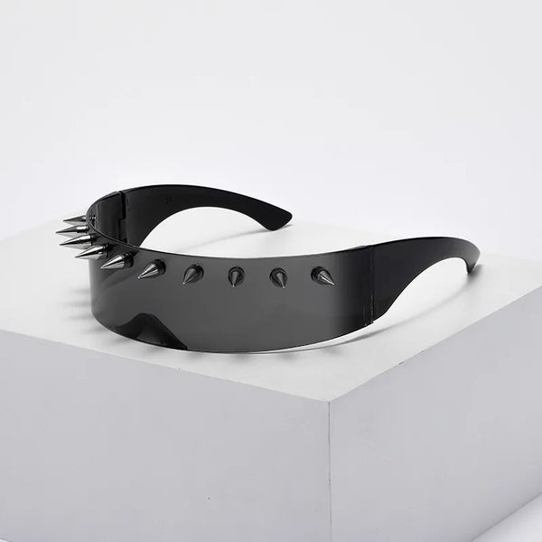 Big Frame Nail Rivet One-Piece Steampunk Sunglasses