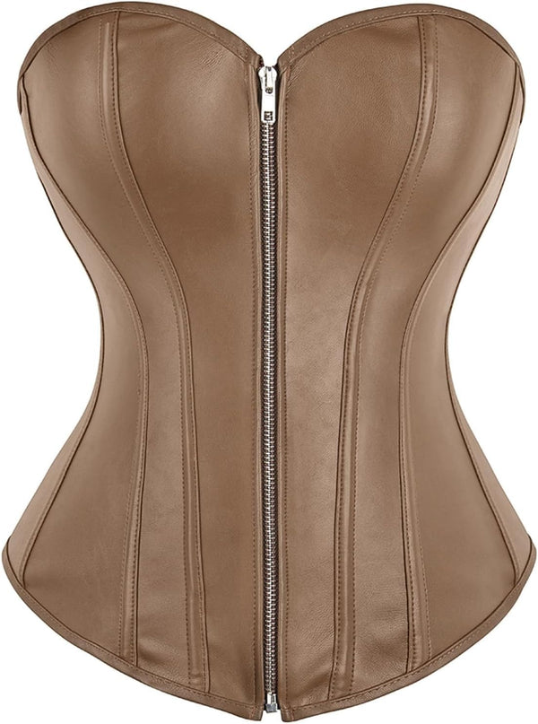 Gothic Faux Leather Steampunk Corset