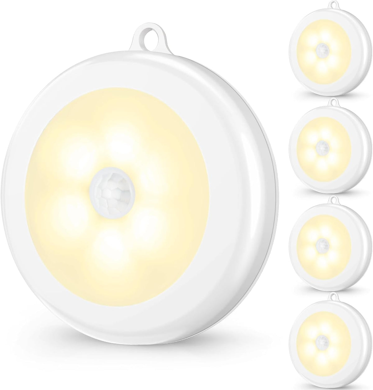 Mlambert 4 Pack Motion Sensor LED Night LED Light for Stairs, Cabinet, Cool White