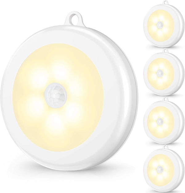 Mlambert 4 Pack Motion Sensor LED Night LED Light for Stairs, Cabinet, Cool White