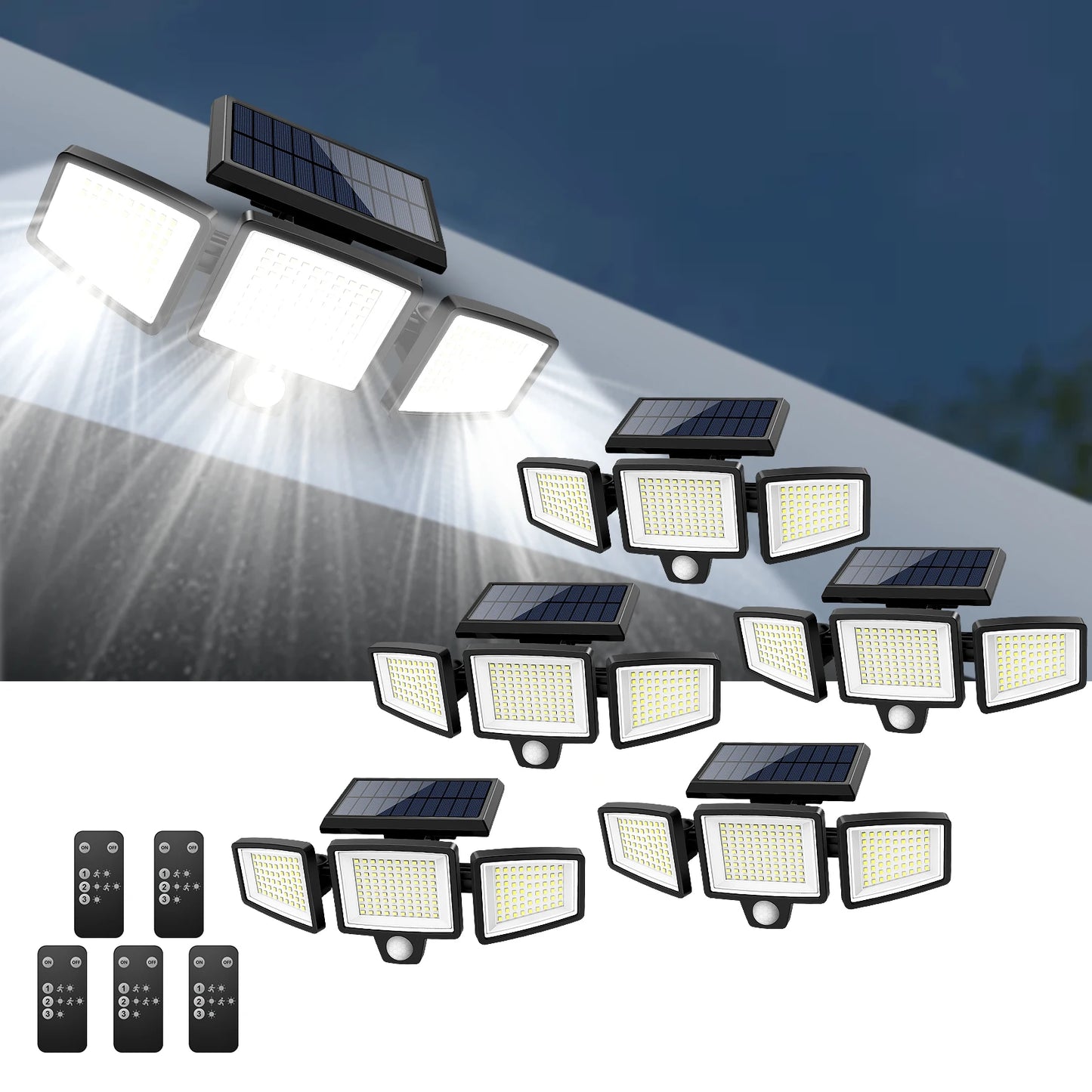 Outdoor Waterproof Solar LED Light for Porches Garages Yard Entrances