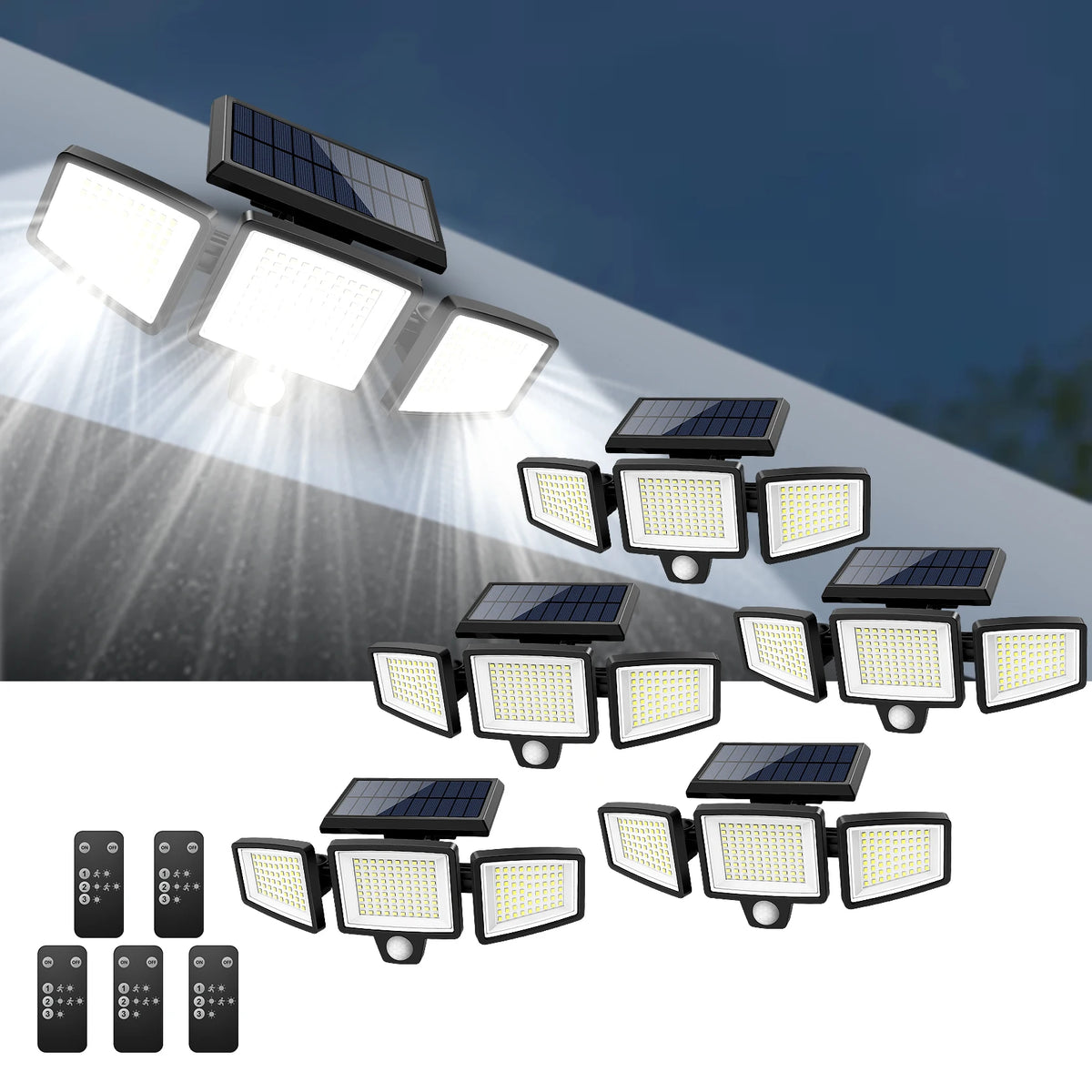 Outdoor Waterproof Solar LED Light for Porches Garages Yard Entrances