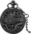 Dragon Design Quartz Pocket Watch Roman Numerals with Chain Birthdays