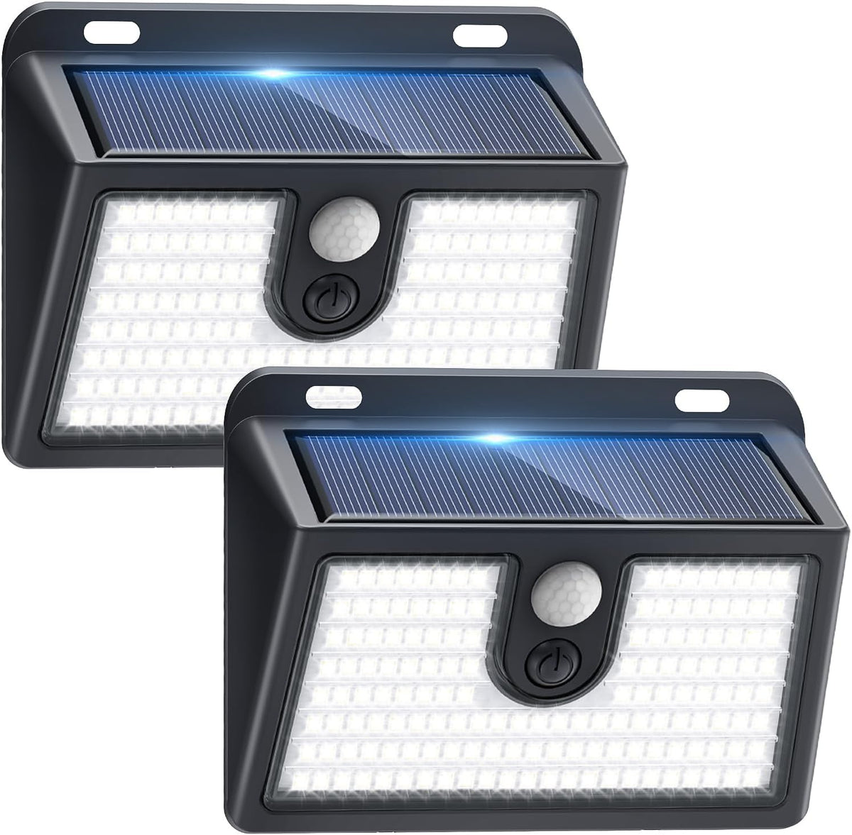 [6 Packs] Solar Motion Sensor Outdoor LED Light for Outside Walking dog Fence Backyard Deck Garde...