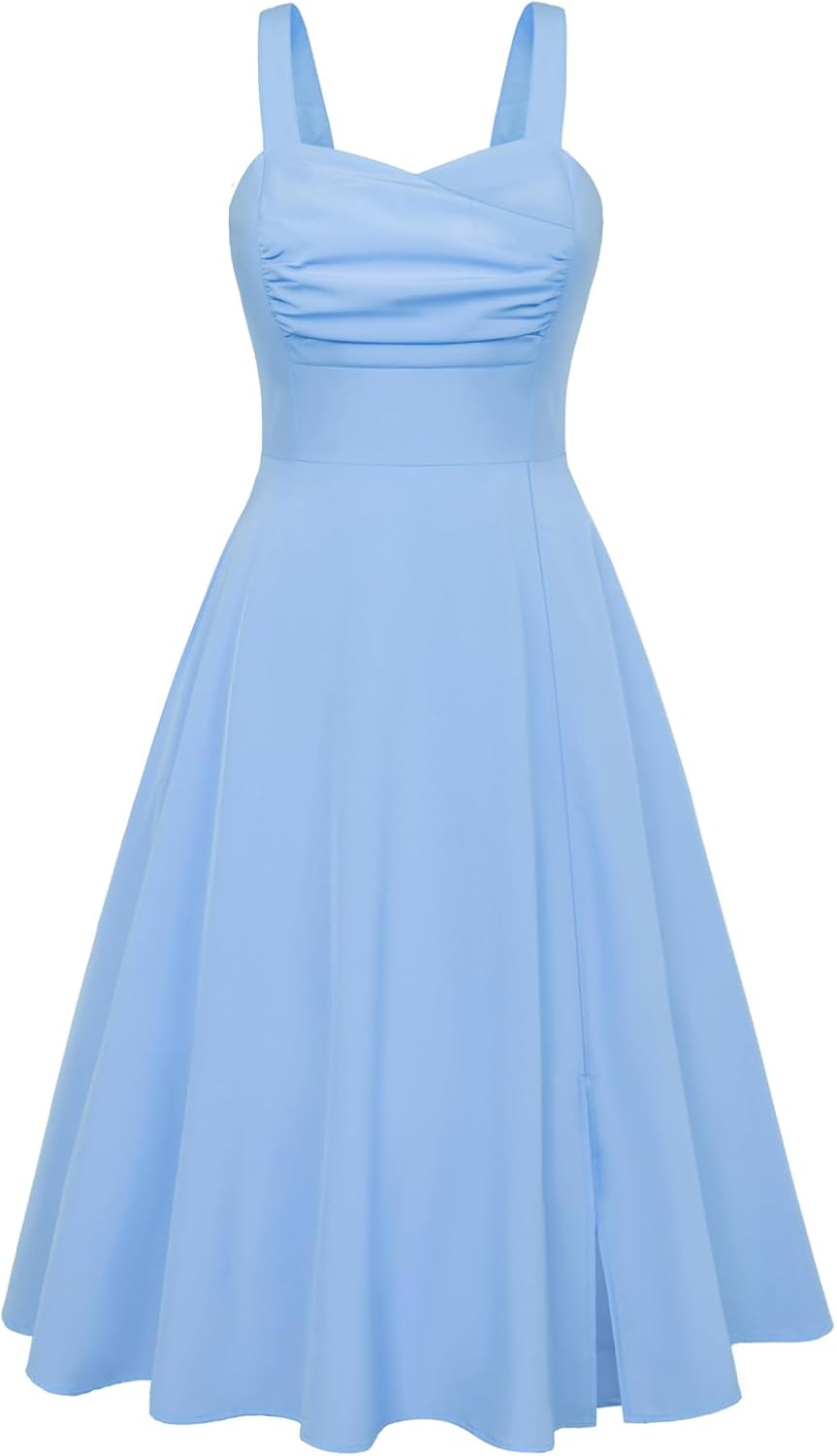 Vintage Swing Dress - Sleeveless - 1950s Rockabilly Pin-Up Style