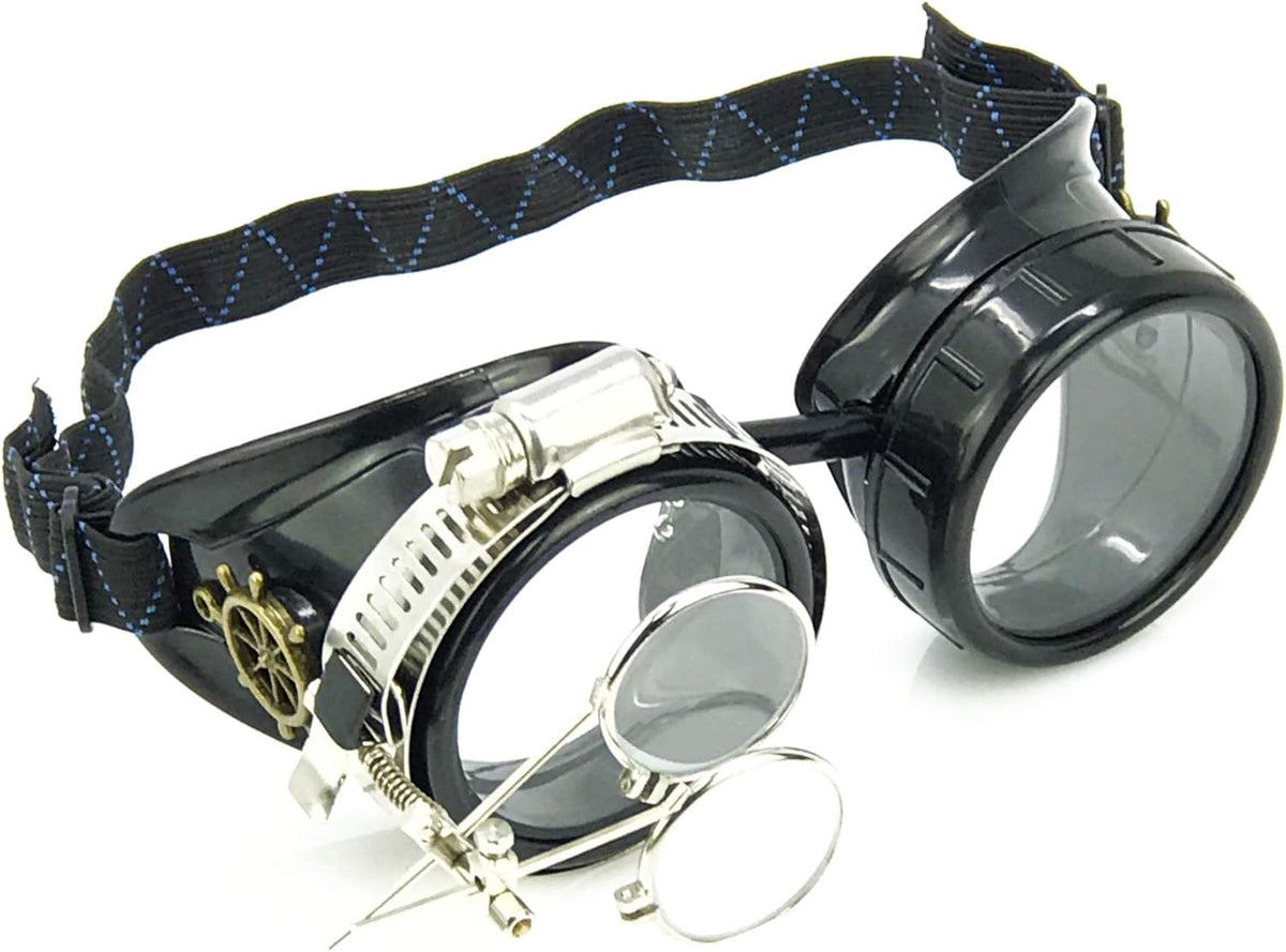 Sleek Industrial Victorian Steampunk Rave Goggles
