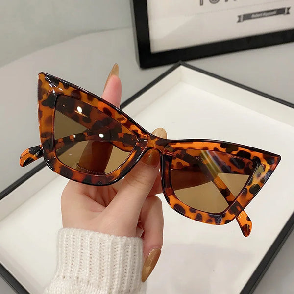 Vintage Square Cat Eye Goggle Sunglasses