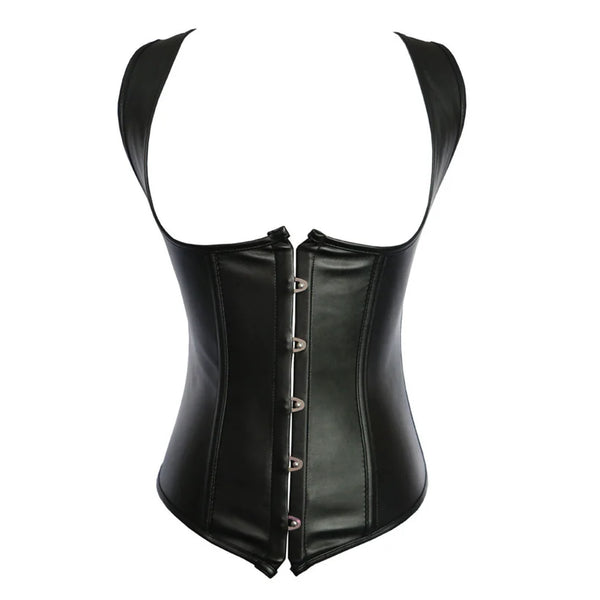 Lace-Up Striped Underbust Corset – Plus Size