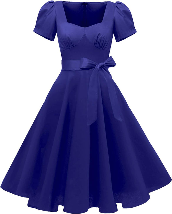 Vintage Swing Dress - 1950s Rockabilly Pin-Up Style