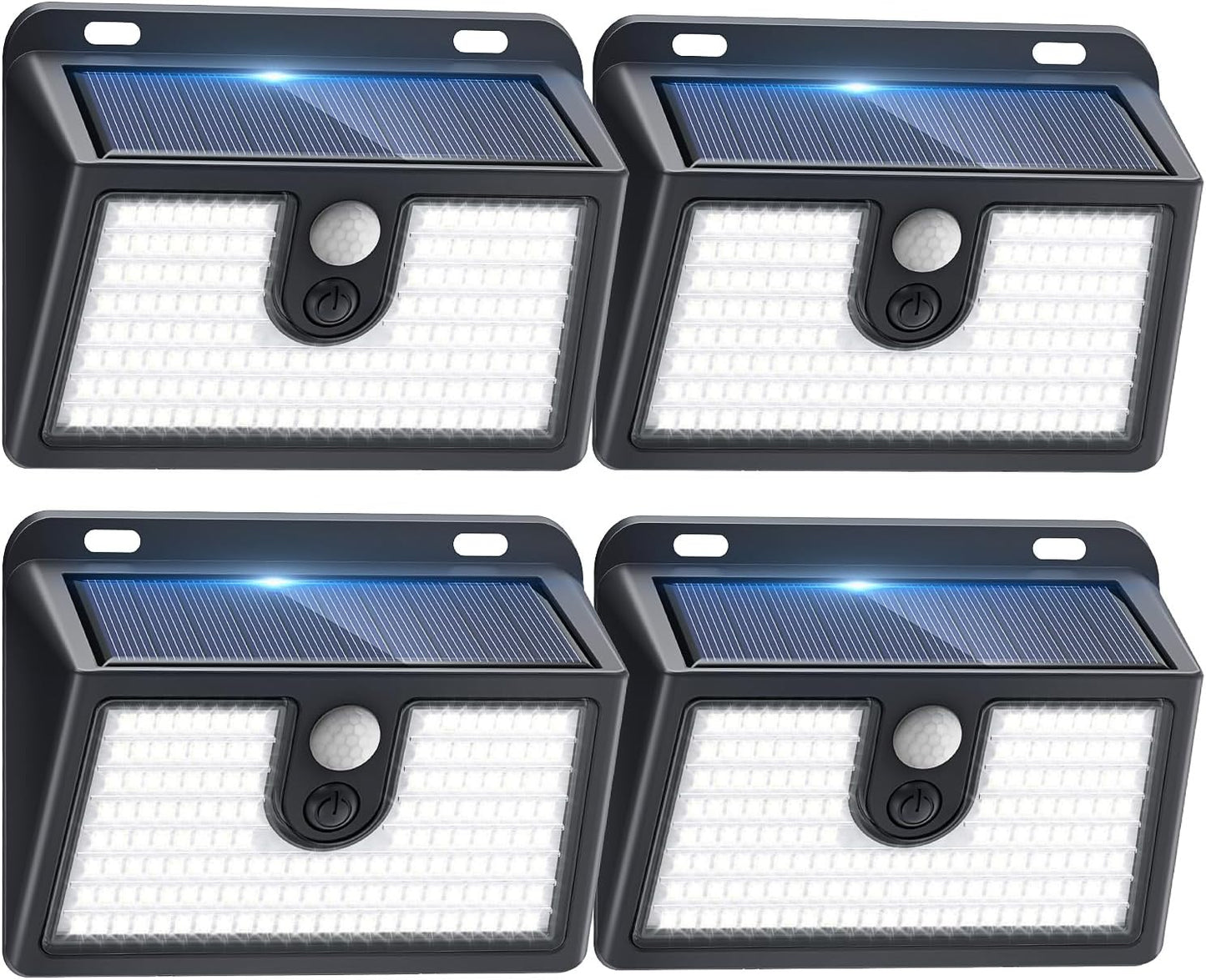 [6 Packs] Solar Motion Sensor Outdoor LED Light for Outside Walking dog Fence Backyard Deck Garde...