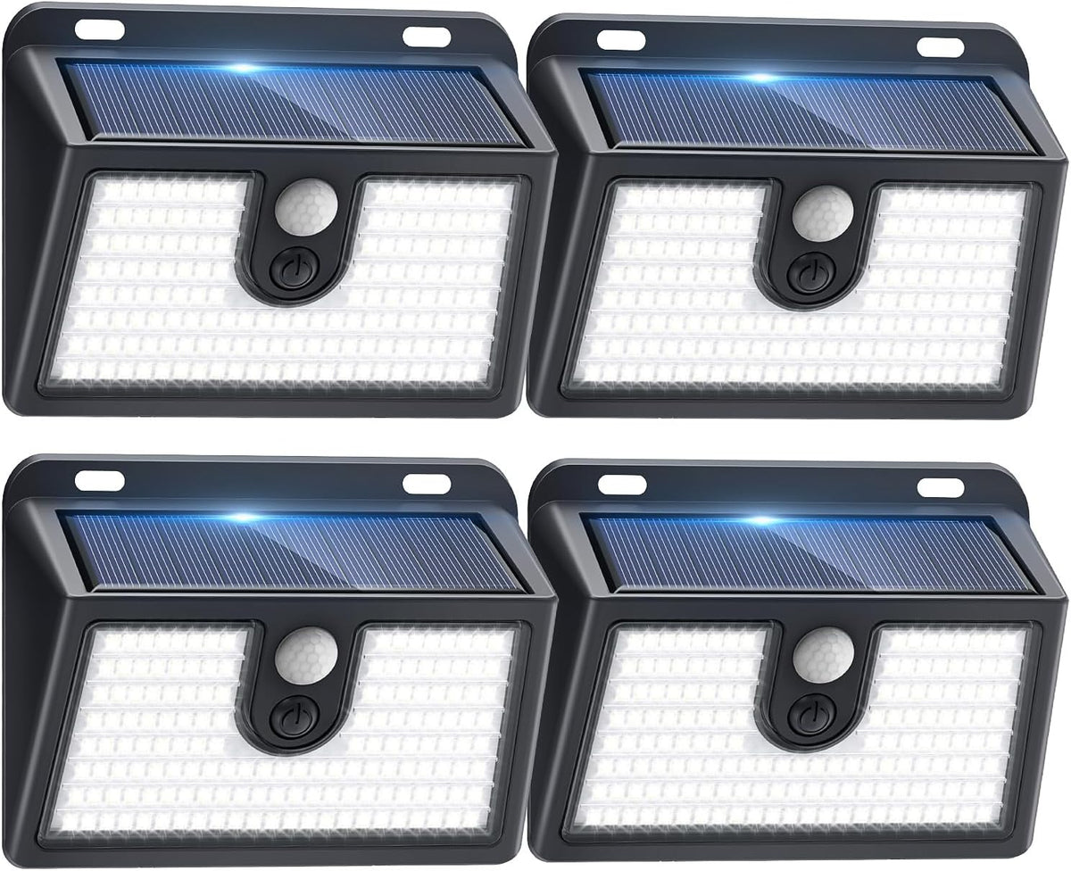 [6 Packs] Solar Motion Sensor Outdoor LED Light for Outside Walking dog Fence Backyard Deck Garde...