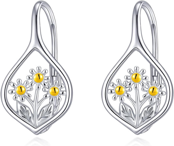 925 Sterling Silver Tree of Life Hoop Earrings