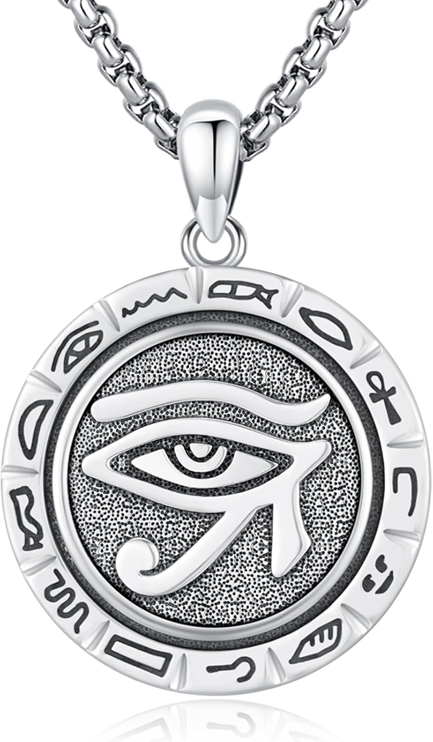 Sterling Silver Pentagram Necklace Triple Moon Tetragrammaton