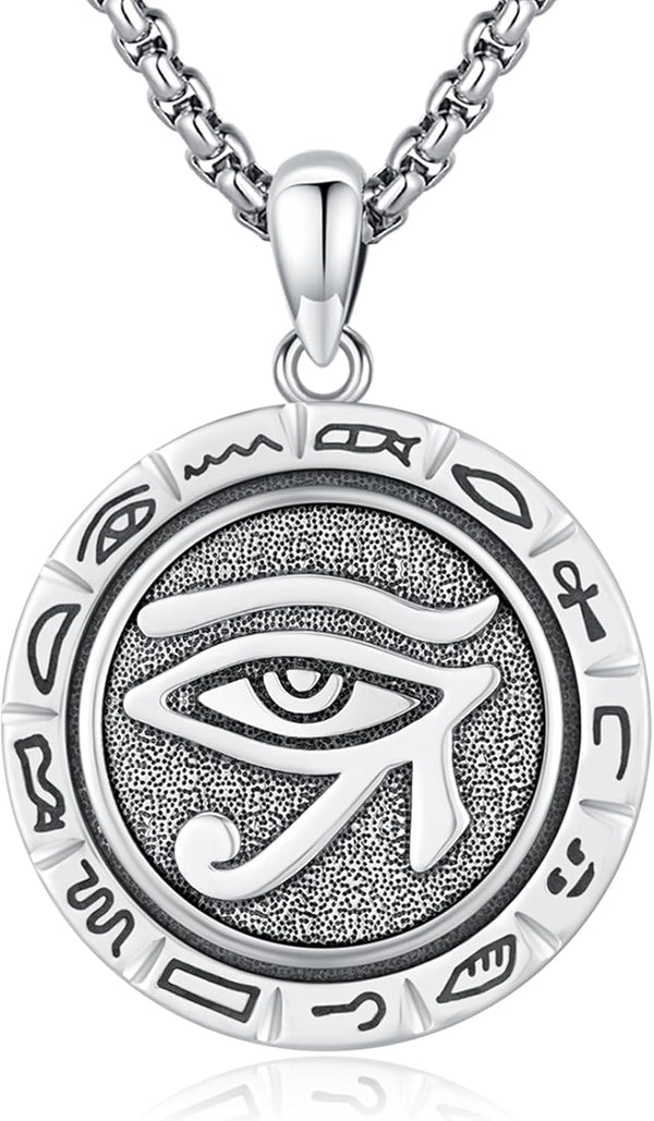 Sterling Silver Pentagram Necklace Triple Moon Tetragrammaton
