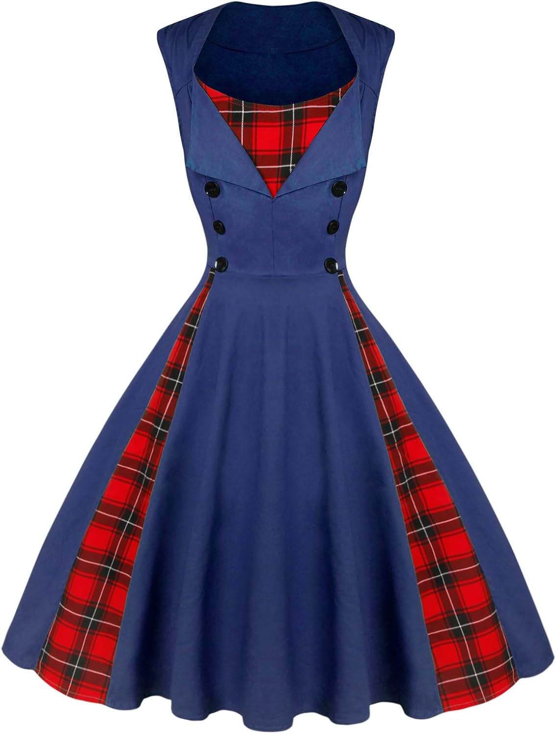 Polka Dot Style Cocktail Party Swing Dress