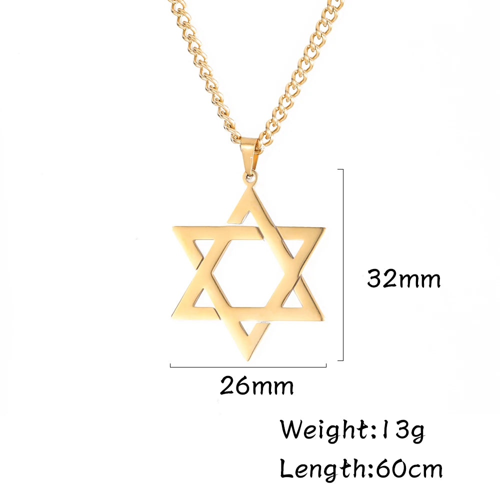 Star of David Necklace Pentagon Vintage