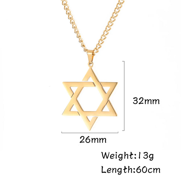 Star of David Necklace Pentagon Vintage