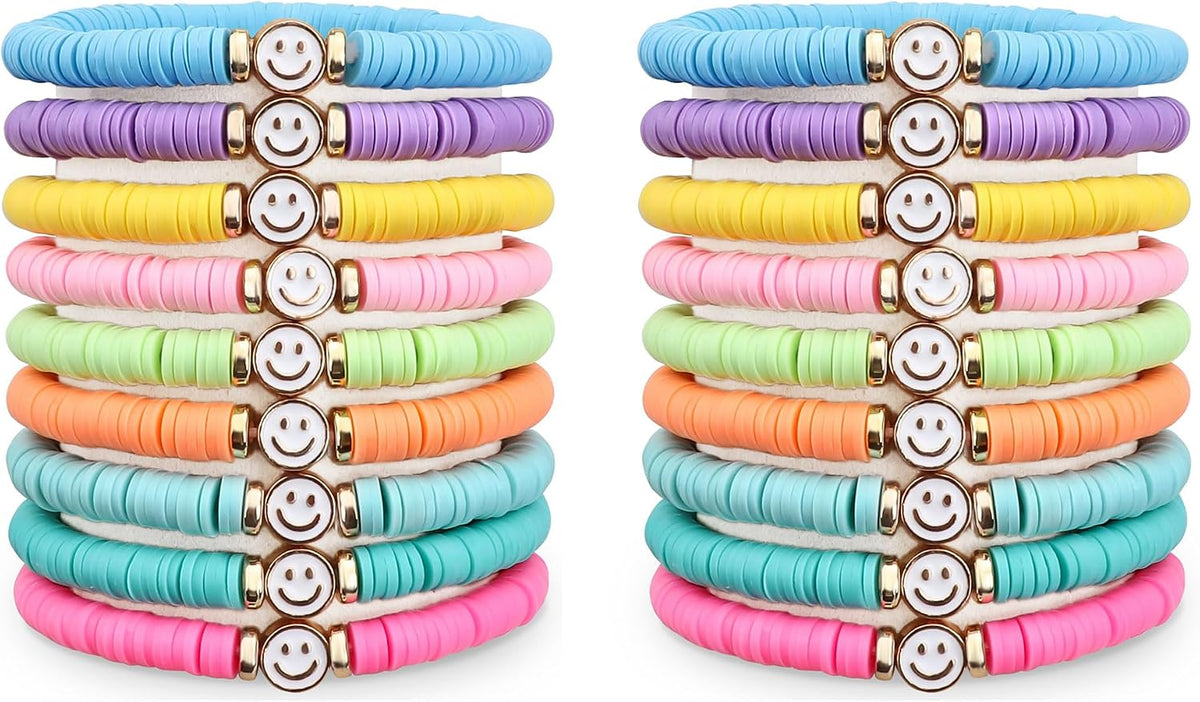 JIASHUYEYE Party Favors for Kids Ages 8-12, Colorful Preppy Friendship Bracelet Set for Girls, Birthday Goodie Bags and Classroom Prizes