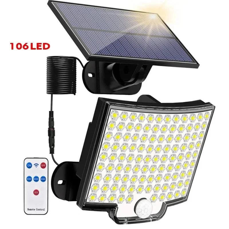 15000lm Irradiation 500㎡ Solar Light for Outdoor Sunlight Motion Sensor IP65 Waterproof Garden St...