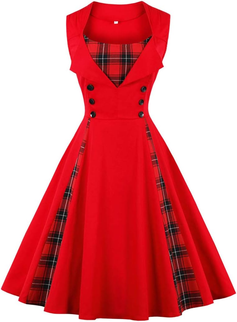 Polka Dot Style Cocktail Party Swing Dress