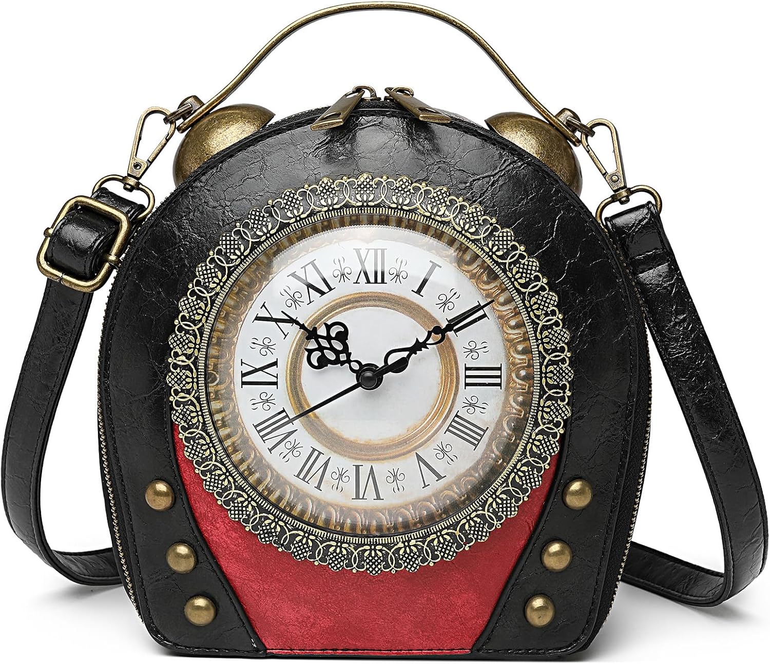 PVC Clock-Shaped Crossbody Handbag Secondary image