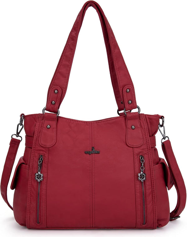 Top-Handle PU Hobo Tote — Roomy Casual Shoulder Satchel