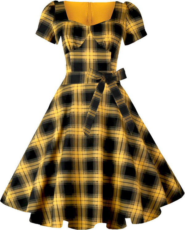 Vintage Swing Dress - 1950s Rockabilly Pin-Up Style
