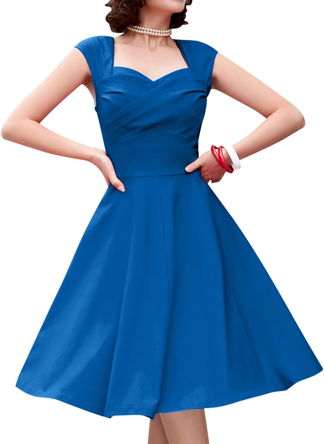 Vintage Swing Dress - 1950s Rockabilly Pin-Up Style