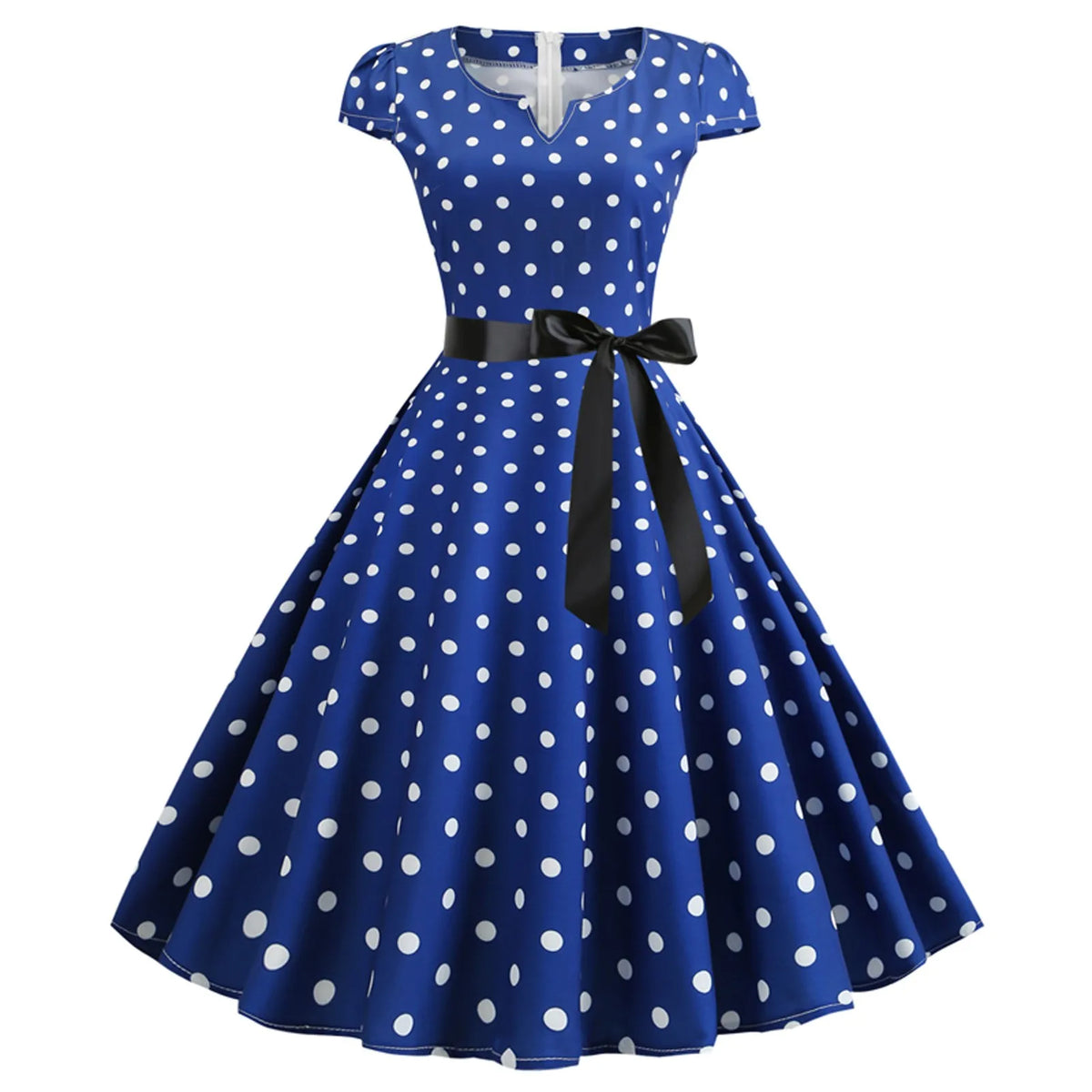 Polka Dot Vintage Swing Dress - 1950s Rockabilly Pin-Up Style Main image