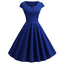 Pink Summer Dress V Neck Robe pin up Party Office Midi Dresses