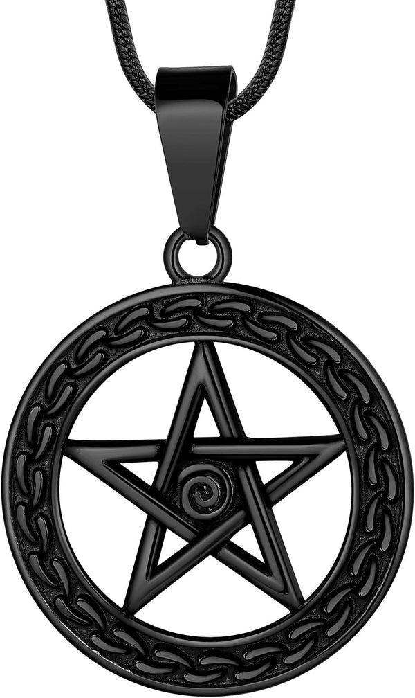Stainless Steel Pentagram Necklace Tetragrammaton