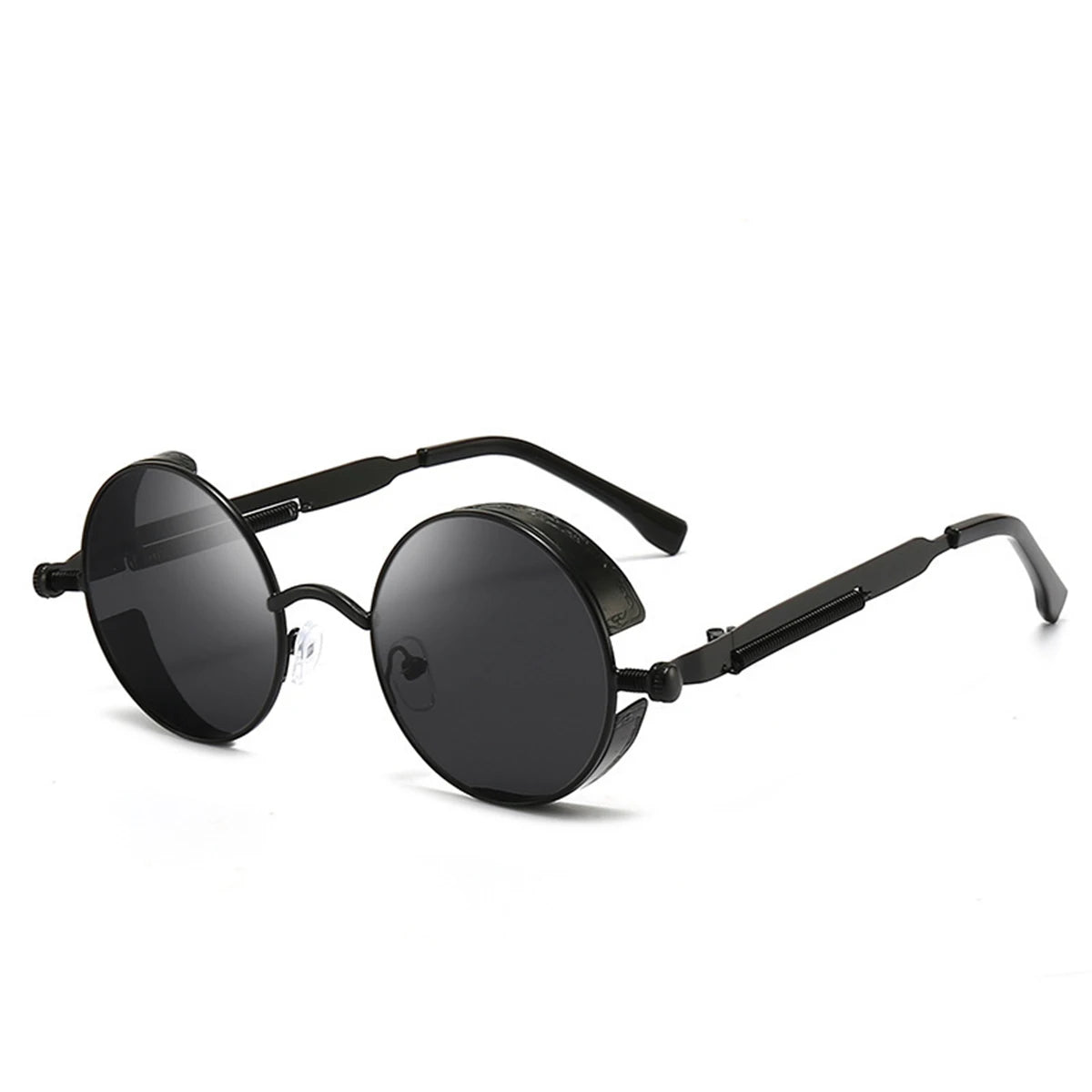 Round Reflective Retro Punk Sunglasses
