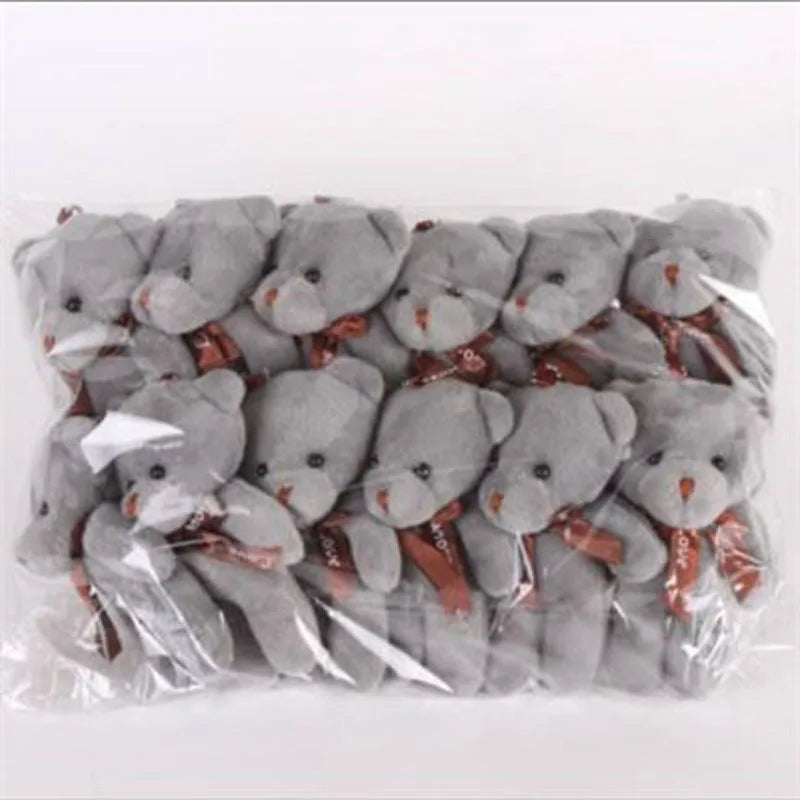 Mini Teddy Bear Keychains - Set of 12 Adorable Plush Bears