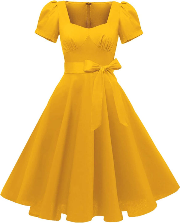 Vintage Swing Dress - 1950s Rockabilly Pin-Up Style