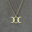 Triple Moon Goddess Necklace - Lunar Phase Jewelry