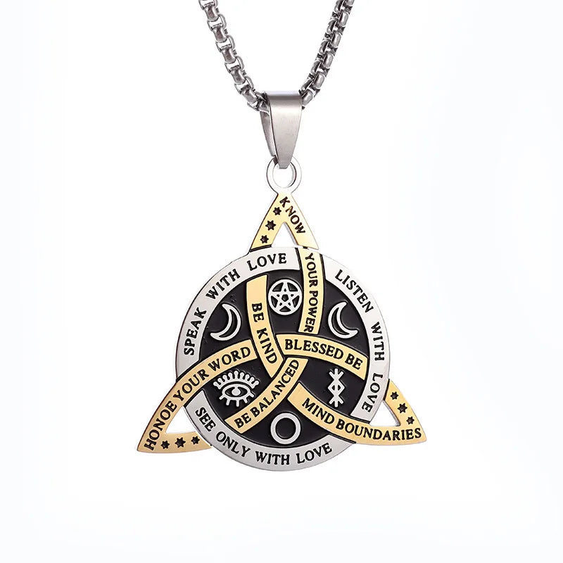 Celtic Witch Knot Necklace - Trinity Symbol