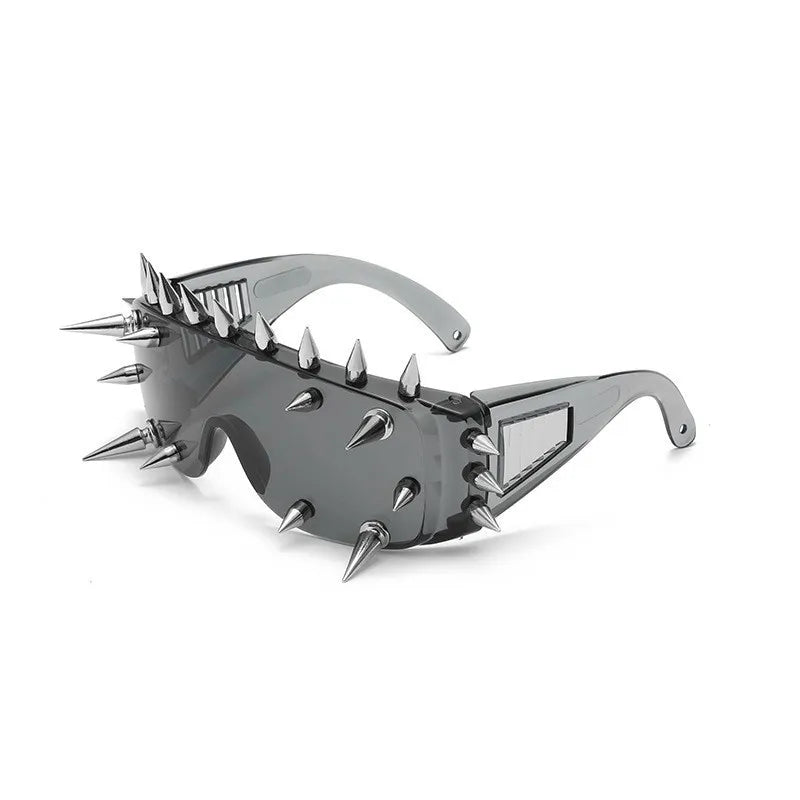 Big Frame Nail Rivet One-Piece Steampunk Sunglasses