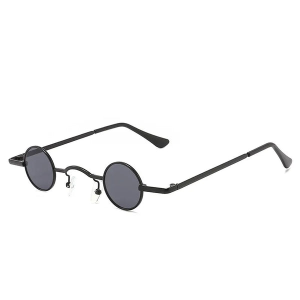 Small Round Metal Frame Punk Rock Sunglasses