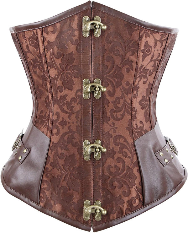 Spiral Steel Boned Steampunk Underbust Corset