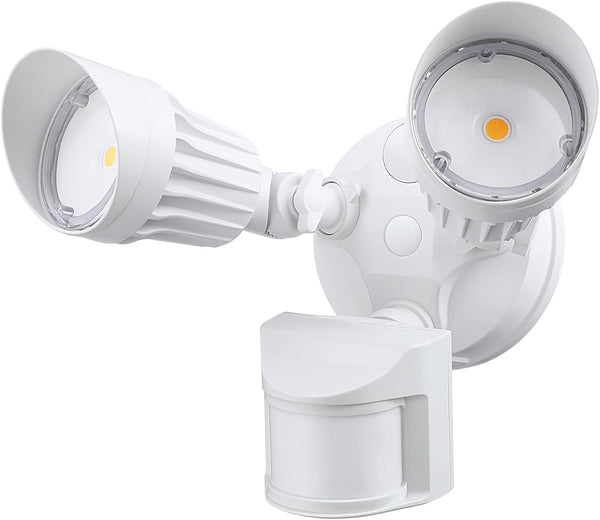 Leonlite cob LED Security LED Light for Outside, IP65 Waterproof, 5000k Daylight, White