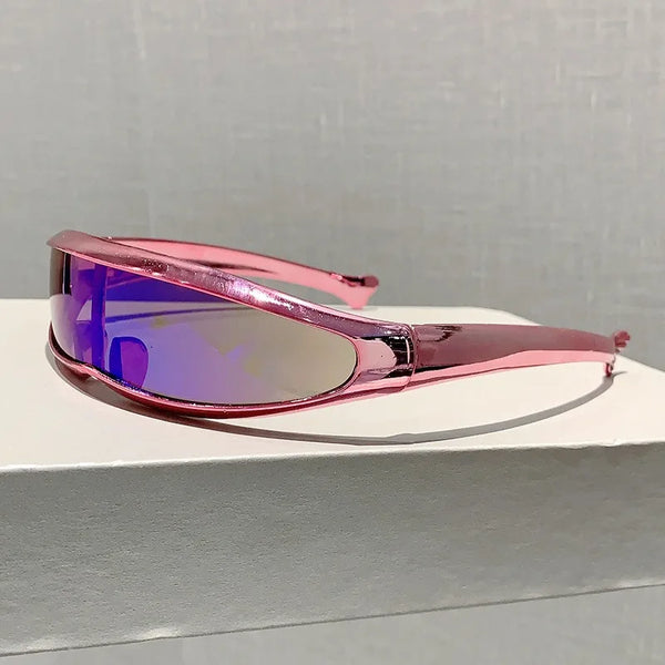 Electroplated One-Piece Futuristic Rave Goggles