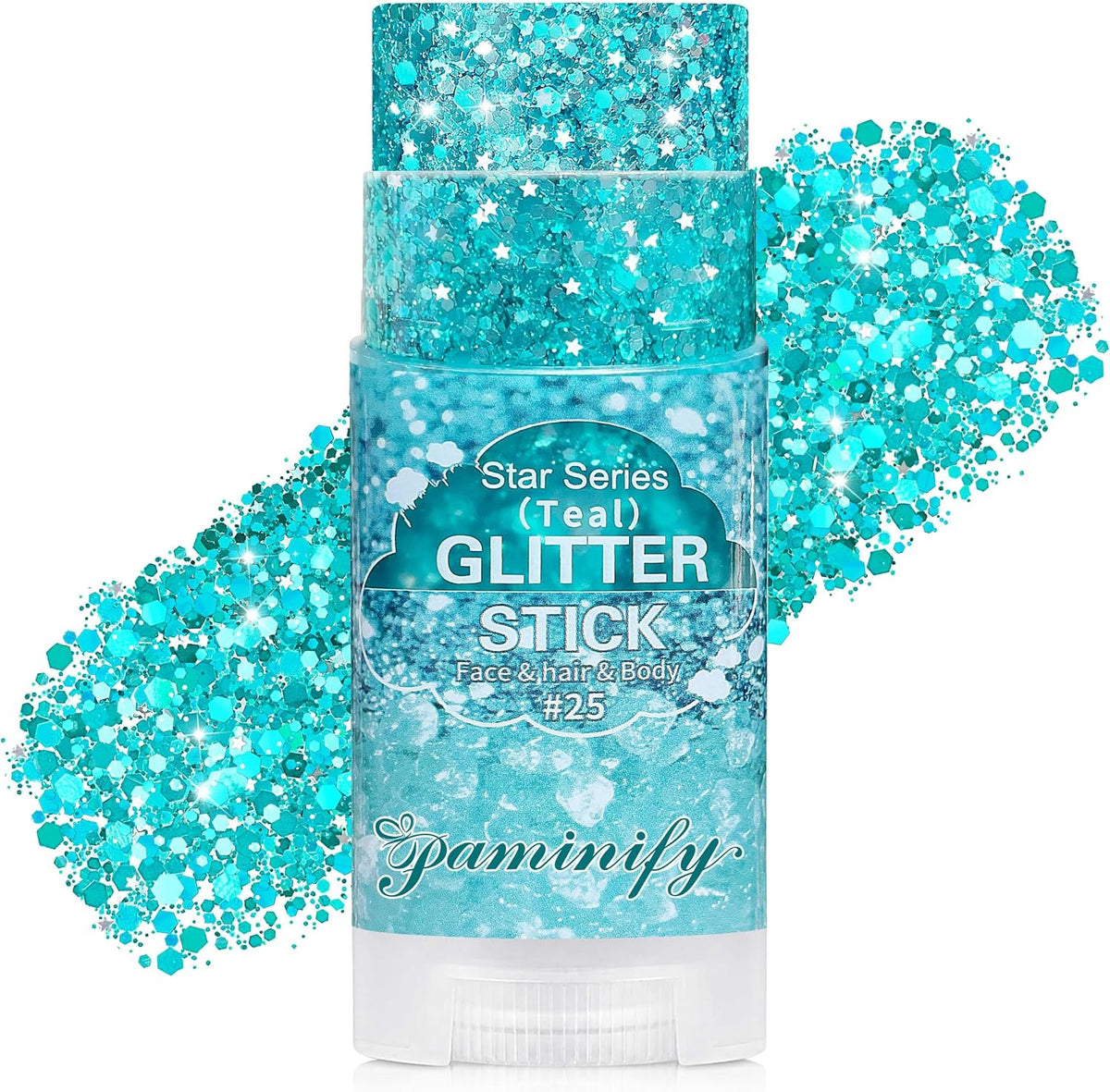 Blue Hair Glitter Stick,Royal Blue Face Glitter Stick,Blue School Spirit Day Accessories,Waterproof Singer Concert Halloween Chunky Sequins Makeup,Cheer Glitter for Football Sports Game Day