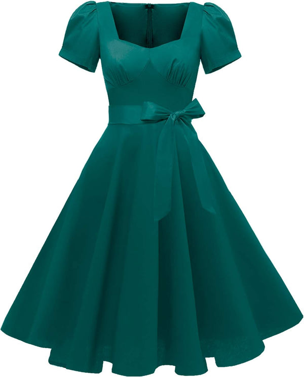 Vintage Swing Dress - 1950s Rockabilly Pin-Up Style