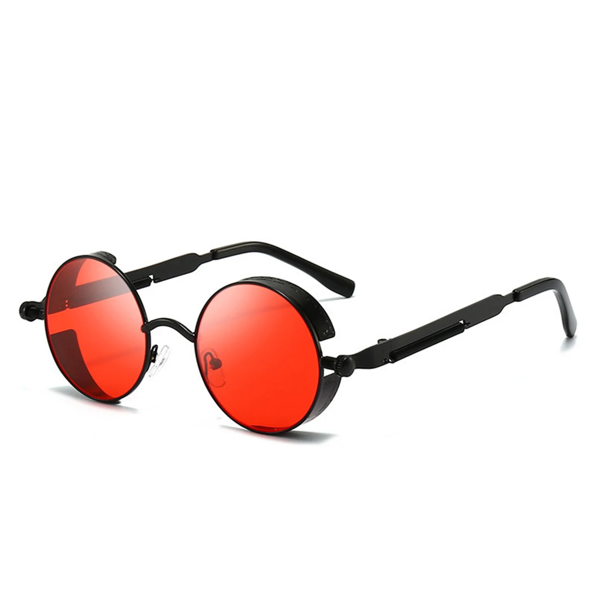 Round Reflective Retro Punk Sunglasses