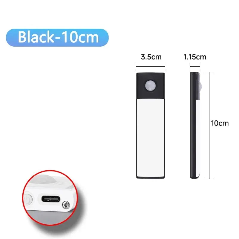 LED Cabinet Light USB Type-c Rechargeable Motion Sensor LED Lamp for Kitchen Wardrobe Cabinet Lig...