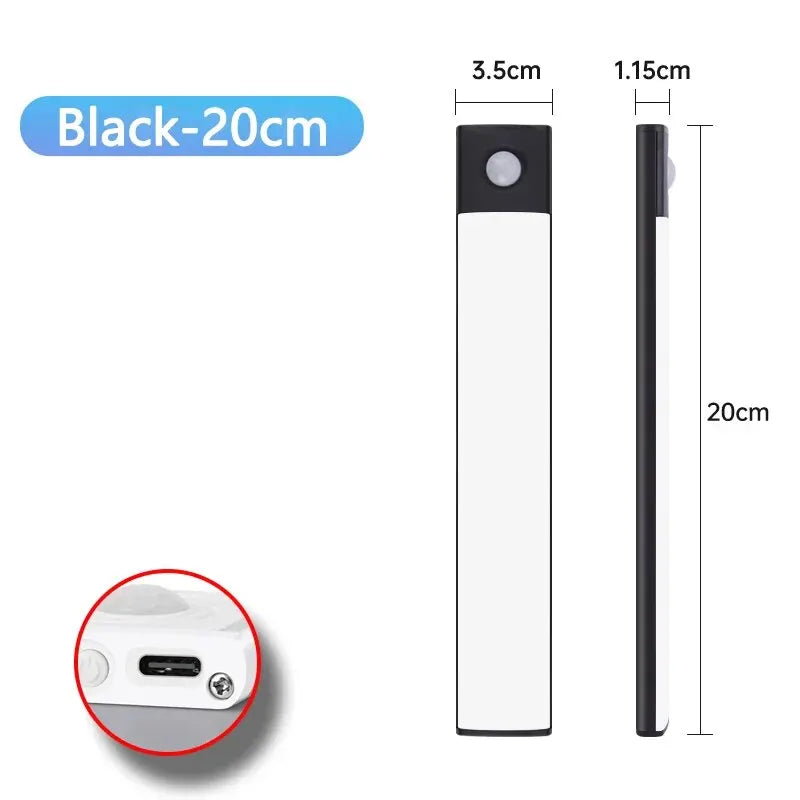 LED Cabinet Light USB Type-c Rechargeable Motion Sensor LED Lamp for Kitchen Wardrobe Cabinet Lig...