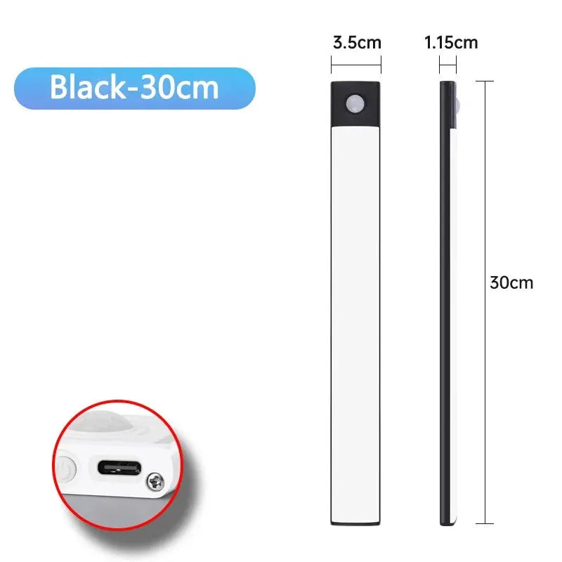 LED Cabinet Light USB Type-c Rechargeable Motion Sensor LED Lamp for Kitchen Wardrobe Cabinet Lig...