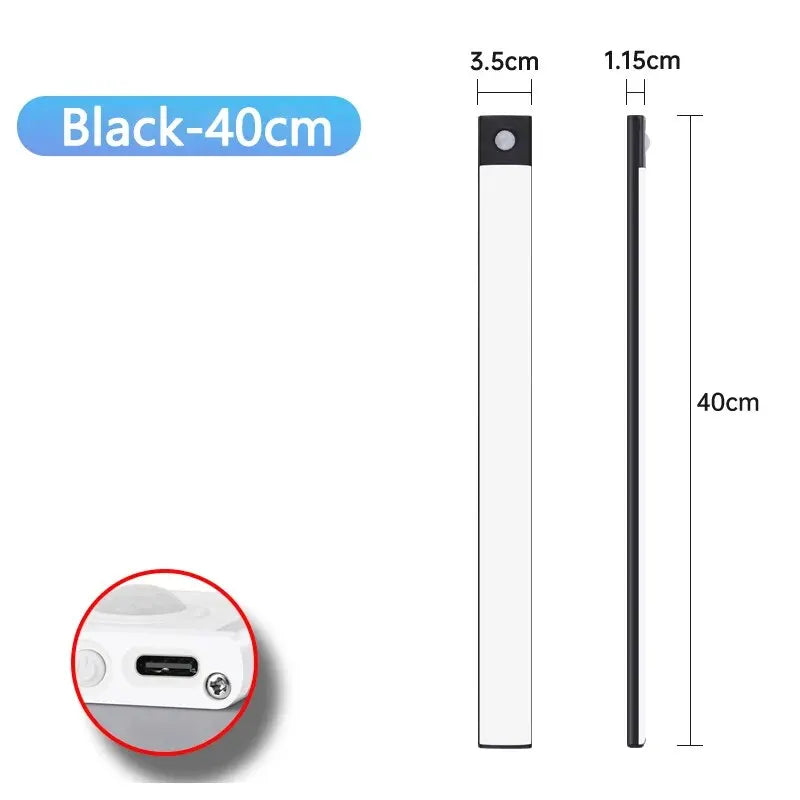 LED Cabinet Light USB Type-c Rechargeable Motion Sensor LED Lamp for Kitchen Wardrobe Cabinet Lig...